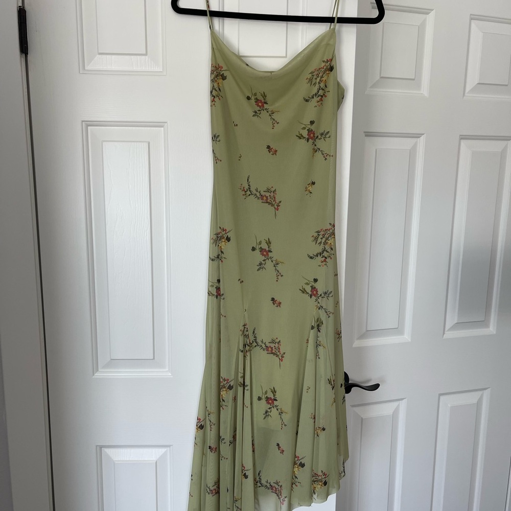 Zara Floral Sage Maxi Dress - Picture 6 of 11